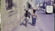 Maya Women Guatemala City Street Scene Vintage Film Home Movie 8328 Stock Footage