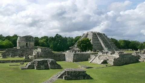 Maya_Pan_Ruins Stockfoto's