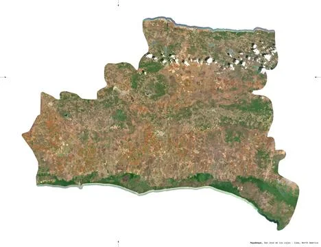 Mayabeque, Cuba. Sentinel-2 satellite imagery Stock Illustration