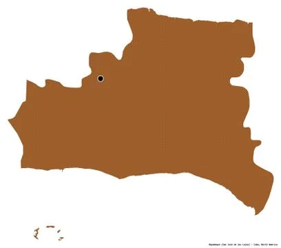 Mayabeque, province of Cuba, on white. Pattern Stock Illustration