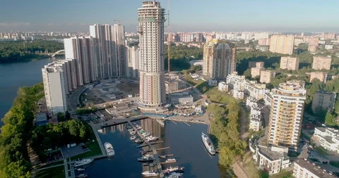 Mayak apartment complex. aerial. cc 2018814638 20 1 Stock Footage 111997990