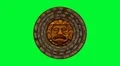 Mayan 2012 Doomsday Rotating Calendar - green screen - looping HD Footage