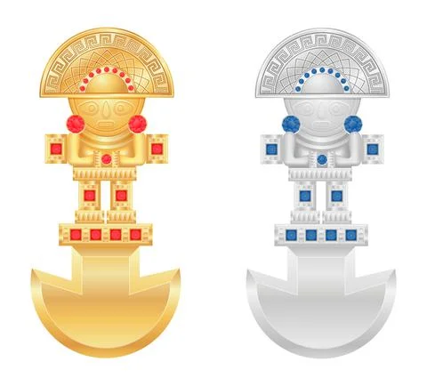 Mayan ancient amulet talisman vector illustration Stock Illustration
