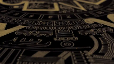 Mayan calendar in rotation Stock-Footage 123407001