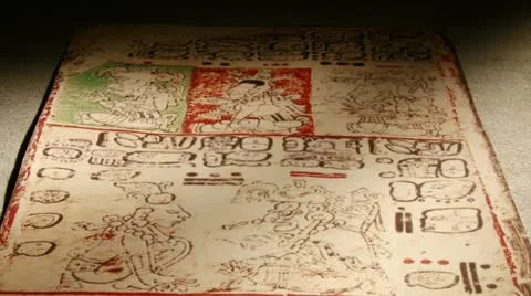 Mayan Codex, tilt Video stock 12374193