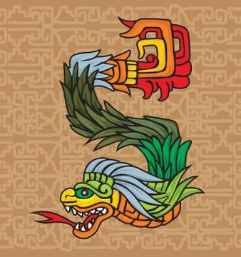 Mayan dragon, illustration Stock Illustration