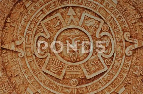 Mayan god calendar Stock Photos