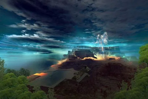 Mayan mystery Illustrazione stock