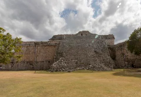 Mayan Nunnery at Chichen Itza Stock Photos