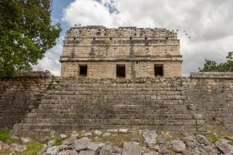 Mayan Nunnery at Chichen Itza Stock Photos