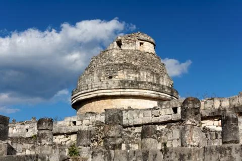 Mayan Observatory at Chichen Itza Foto stock