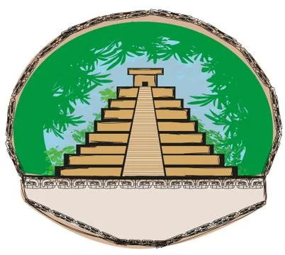 Mayan Pyramid, Chichen-Itza, Mexico Ilustración de archivo