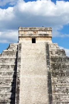 Mayan Pyramid at Chichen Itza Stock Photos