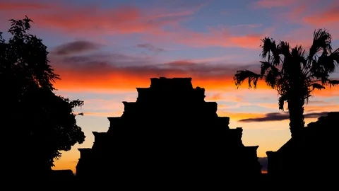Mayan Pyramid De Los Nidos in Tajn,Time Lapse at Twilight, Veracruz, Mexico Stock Footage 126998743