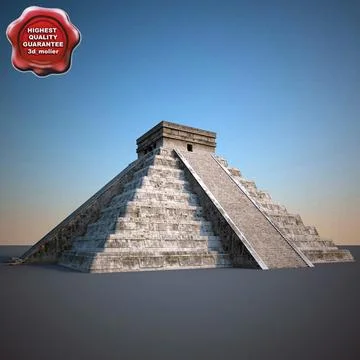 Mayan Pyramid El Castillo 3D Model