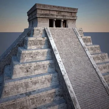 3D Model: Mayan Pyramid El Castillo #91499729 | Pond5