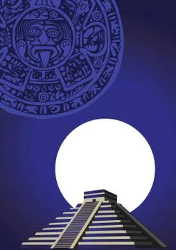 Mayan Pyramid Stock Illustration