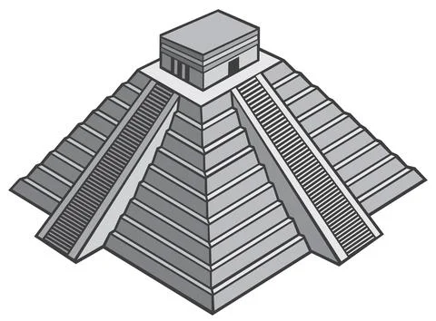 Mayan pyramid Stock Illustration