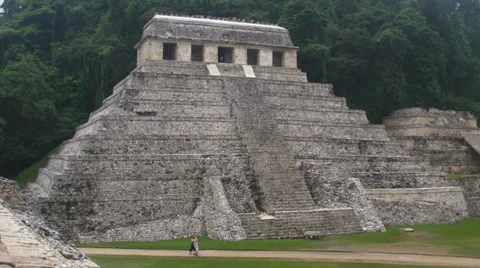 Mayan pyramid, Palenque Stock Footage 32512302