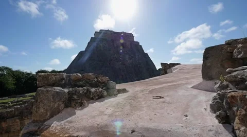 Mayan pyramid uxmal Stock Footage 62869869