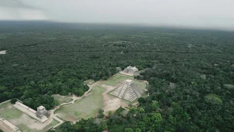 mayan ruins drone footage