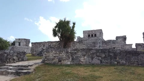 Mayan Ruins of Tulum in Mexico Stock Footage 173538454