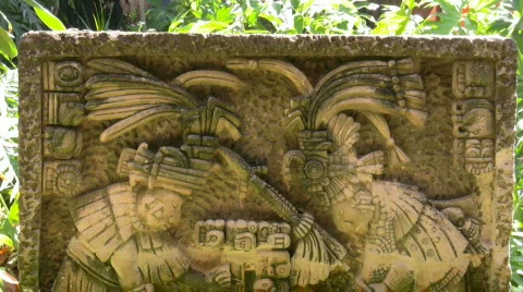 Mayan sculpture Video stock 451886