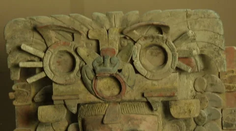 MAYAN sculpture Stock Footage 49012321