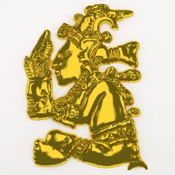 Mayan Sculpture Stock Illustration