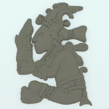Mayan Sculpture Stock Illustration