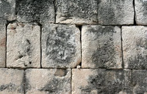 Mayan stone wall Stock Photos