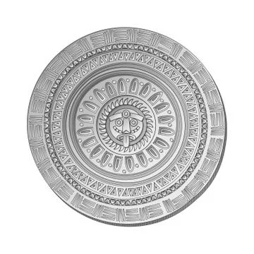 Mayan Sun stone symbol Stock Illustration