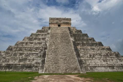 Mayan temple in Chichen Itza 스톡 사진