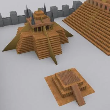 Mayan Temple City ~ 3D Model ~ Download #91526154 | Pond5
