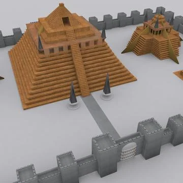 Mayan Temple City ~ 3D Model ~ Download #91526154 | Pond5