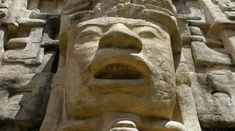 Mayan Temple at Lamanai Stock Footage 10849926