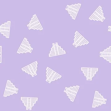 Mayan temple line vector seamless pattern black Illustrazione stock