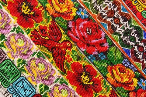 Mayan traditional bead pattern Stock Photos