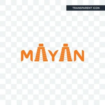 Mayan vector icon isolated on transparent background, mayan logo design 스톡 일러스트