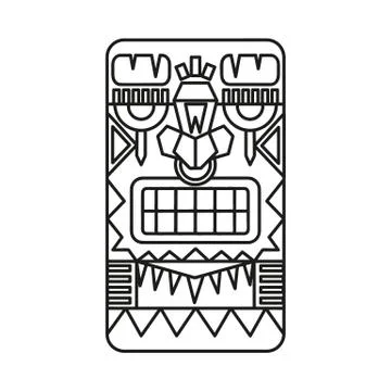 Mayan warrior designed Illustrazione stock