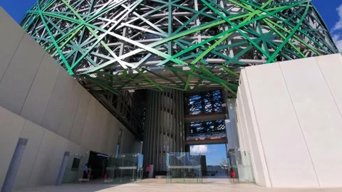 Mayan World Museum of Merida, Gran Museo del Mundo Maya, that offers a view of Stock Footage 168270739
