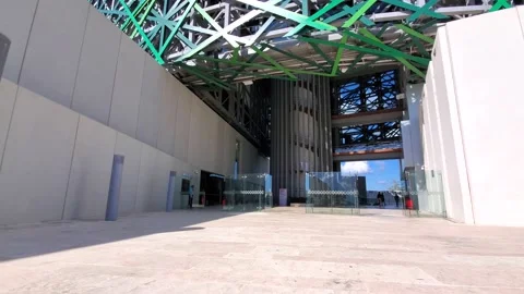 Mayan World Museum of Merida, Gran Museo del Mundo Maya, that offers a view of Stock Footage 168270749