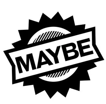 Maybe black stamp Illustrazione stock