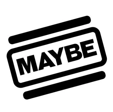 Maybe black stamp Stock Illustration