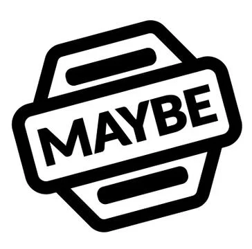 Maybe black stamp Stock Illustration