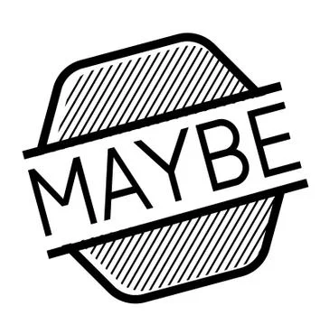 Maybe black stamp Stockillustratie