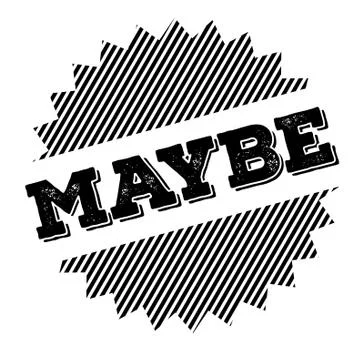 Maybe black stamp Illustrazione stock