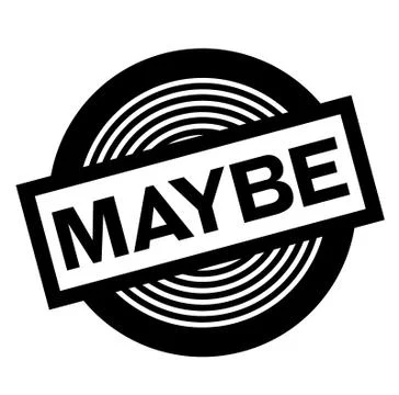 Maybe black stamp Stockillustratie