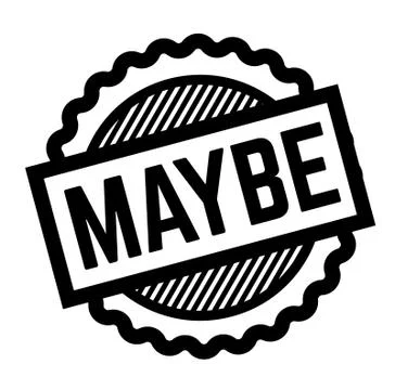 Maybe black stamp 스톡 일러스트