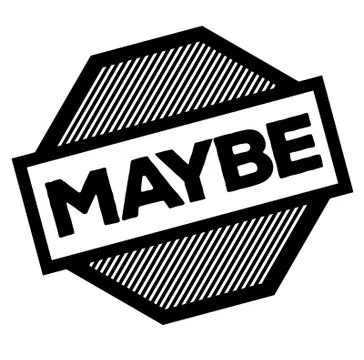 Maybe black stamp 库存插图